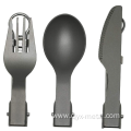Three-piece Folding Titanium Tableware